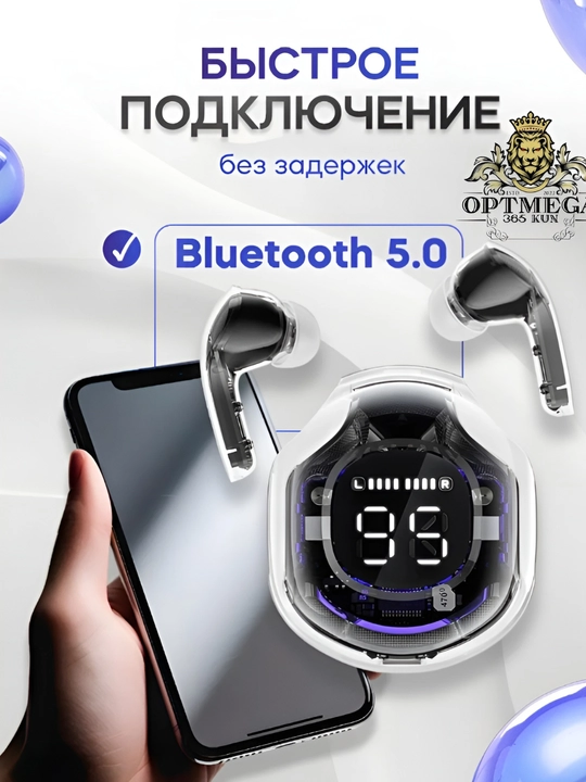 Simsiz quloqchinlar Hi-Fi Pods, sovg‘a g‘ilofi, iPhone va Android uchun, sensorli