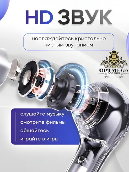 Simsiz quloqchinlar Hi-Fi Pods, sovg‘a g‘ilofi, iPhone va Android uchun, sensorli