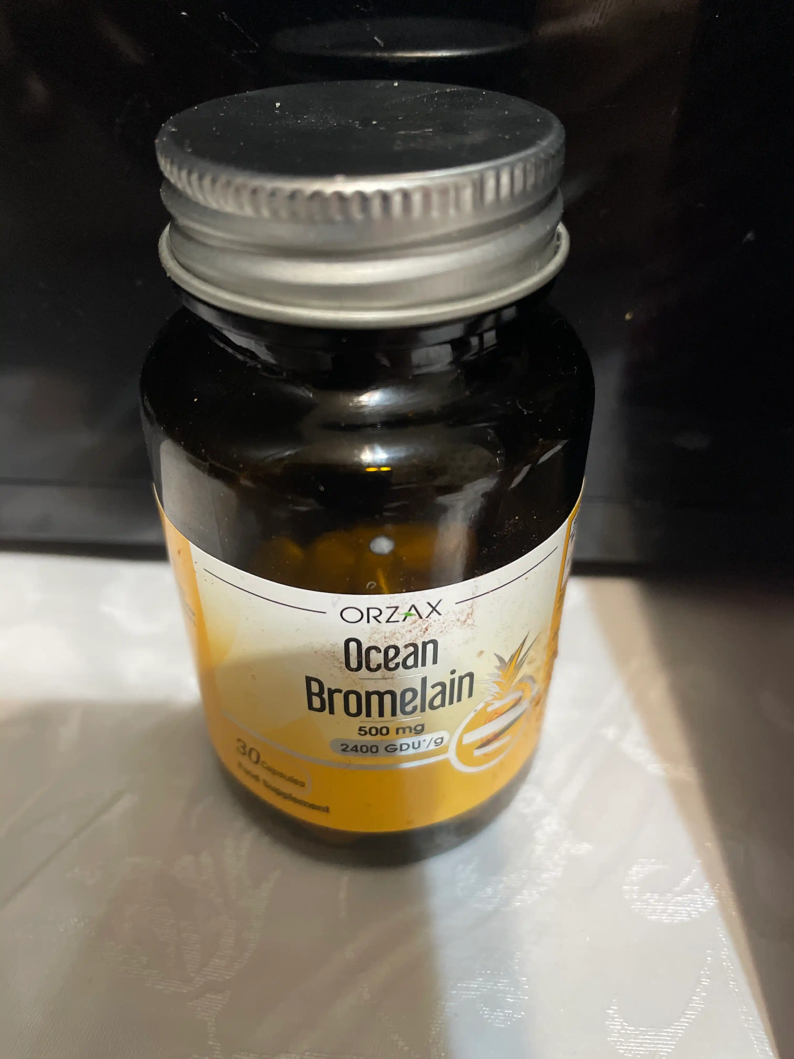 OCEAN Bromelain — фермент бромелайн для пищеварения и уменьшения отёков, 30 капсул, Халяль
