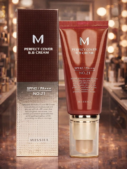 BB крем для лица, M Perfect Cover BB Cream No.21, MISSHA - 