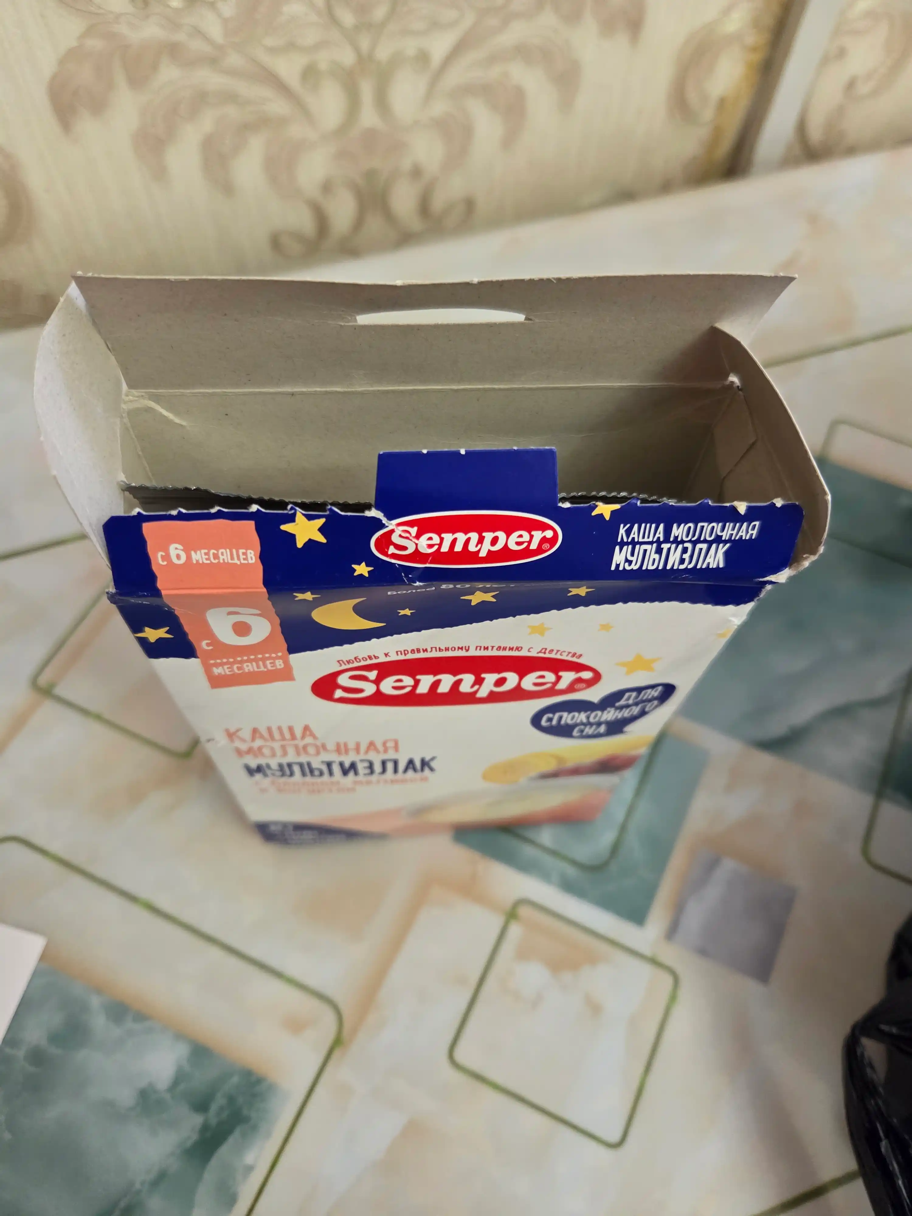 Ko'p donli sutli bo'tqasi Semper, banan, malina, yogurt, 9 oydan tinch uyqu uchun, 180 g
