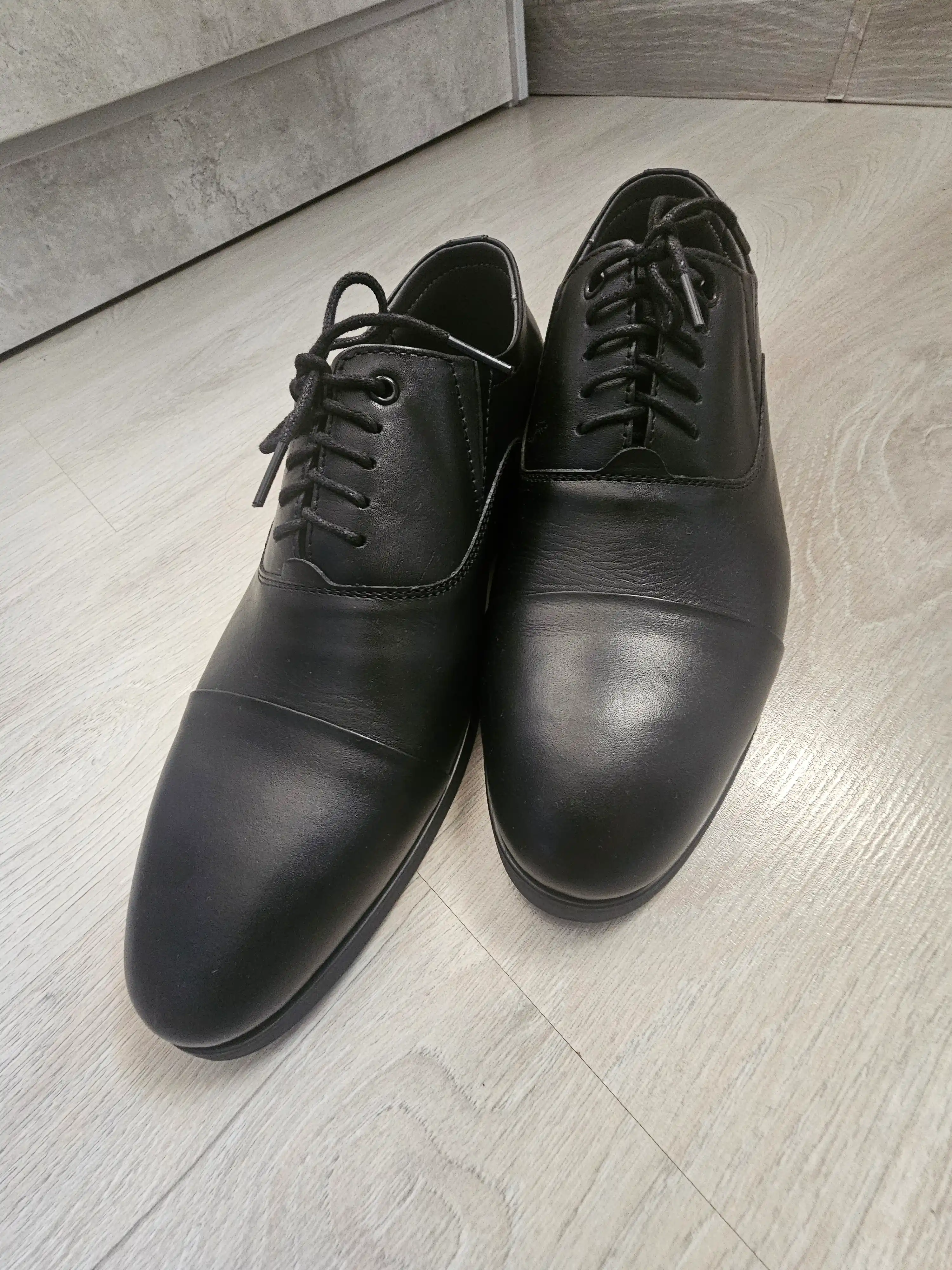 PEGAS Erkaklar poyabzali, klassik tufli, tabiiy charm, qora, 39–46