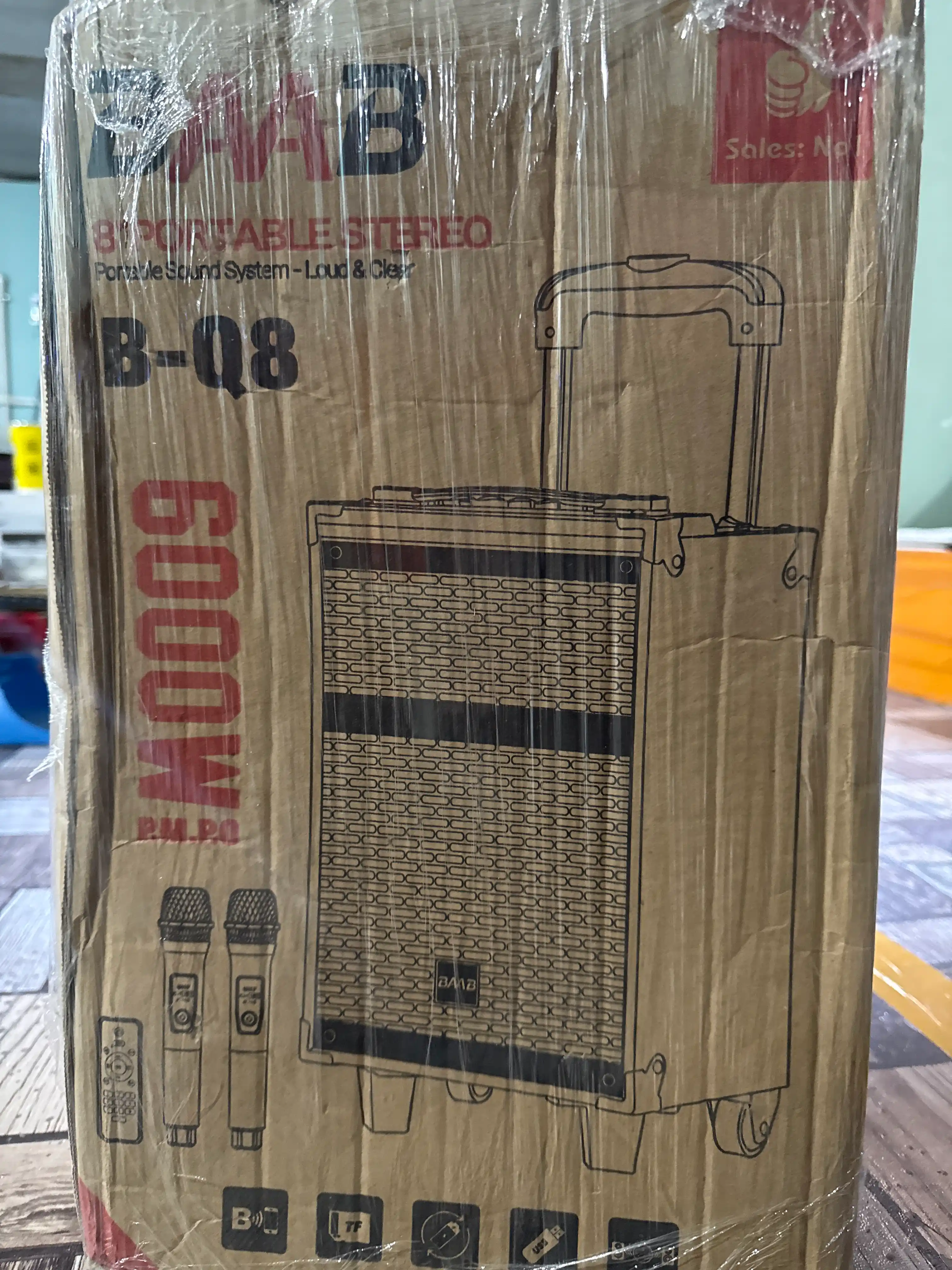 Портативная колонка BQ8 с Bluetooth, FM радио, микрофоном и пультом