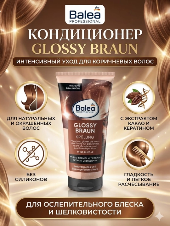 Sochlarni chayish uchun balzam Balea Professional Glossy Braun - 