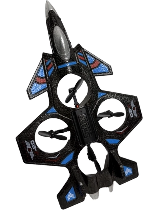 Детский летающий самолёт-дрон, на пульте управления, с вращением 360°