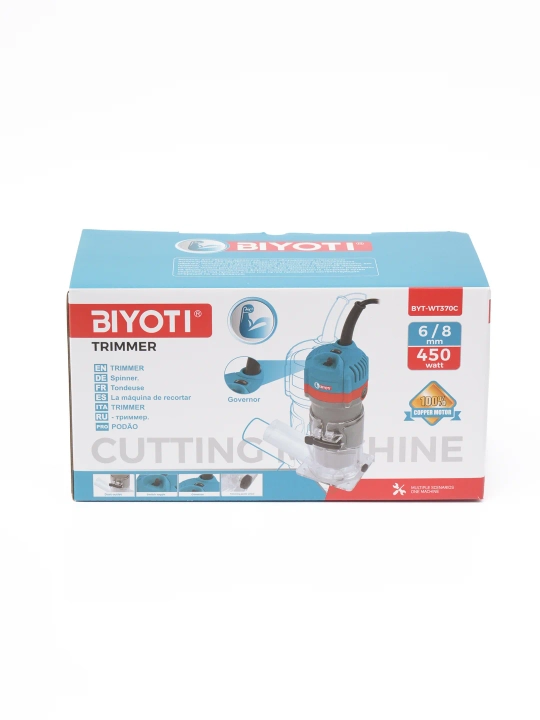 Elektr frezer BIYOTI BYT-WT370C, 450 Vt, 12 000–32 000 ayl/min, tsanga 6/8 mm