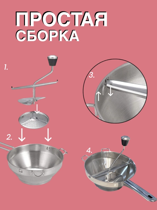 Терка, сито для протирки, измельчитель овощей фруктов ягод, пюре
