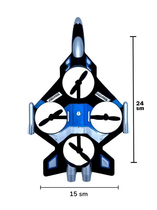Radio boshqariladigan Fighter dron samolyot, 360° fokus, RGB chiroqli oyinchoq, bolalarga