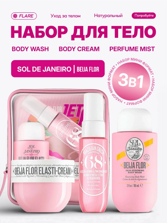 Набор для тела Miss Vanessa Sol De Janeiro, гель для душа, крем, ароматизатор для тела