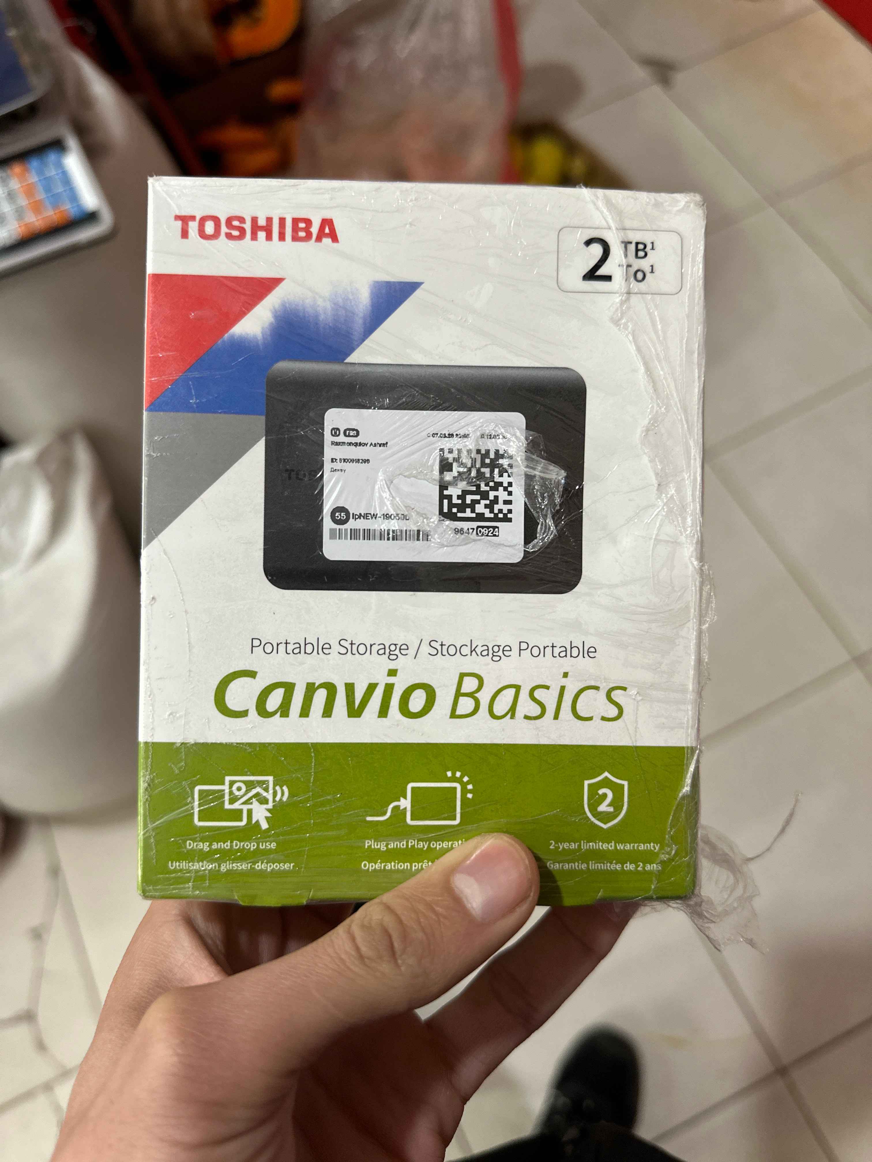 Tashqi portativ hard disk Toshiba, HDD, 1TB, 2TB, USB 3.2