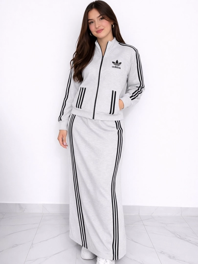 Женский спортивный костюм с юбкой – стильный и удобный комплект — BDBYFAY-ADIDASYUBKA-СВЕТСЕР-Ovesize