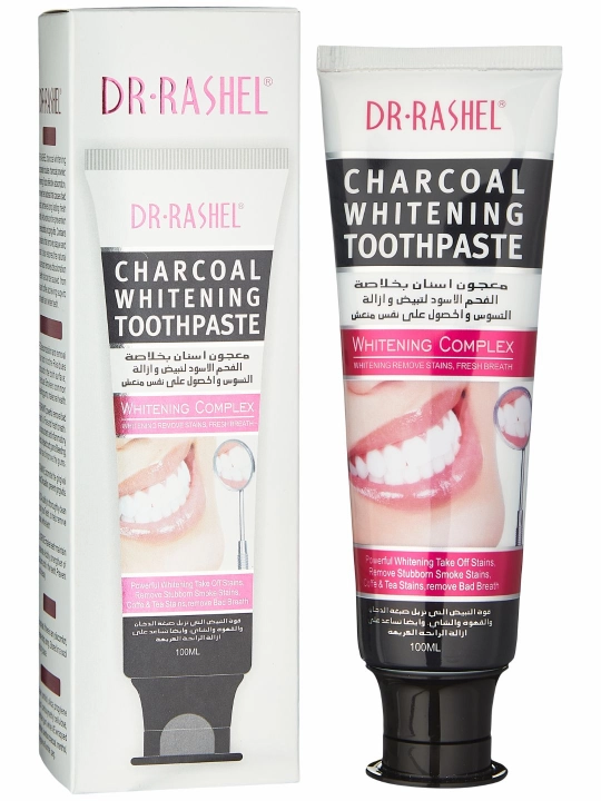Aktivlangan ko'mir bilan tish pastasi, Dr. Rashel Black Charcoal Toothpaste, 100 ml - 