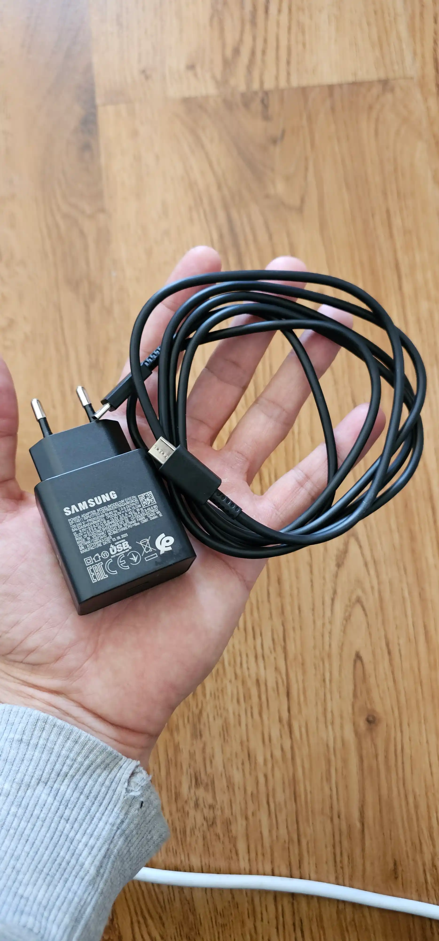 Samsung 45W USB-C (Type-C) Быстрое зарядное устройство + кабель USB-C 5A 1.8м