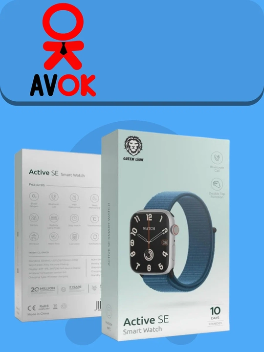 Green Lion Active SE smart soati, 1.96 duymli IPS, Bluetooth chaqiruvlar, NFC, IP67 himoyasi, magnitli