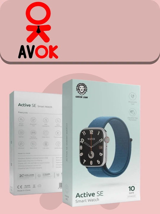 Green Lion Active SE smart soati, 1.96 duymli IPS, Bluetooth chaqiruvlar, NFC, IP67 himoyasi, magnitli