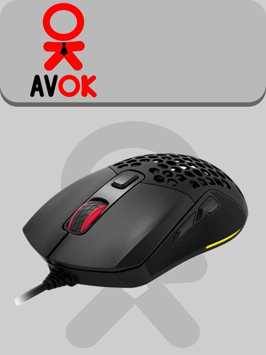 Simli o‘yin sichqonchasi GM-316, 7200 DPI, 6 tugma, RGB 13 rejim, USB 2.0, qora