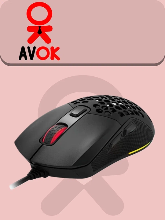 Simli o‘yin sichqonchasi GM-316, 7200 DPI, 6 tugma, RGB 13 rejim, USB 2.0, qora