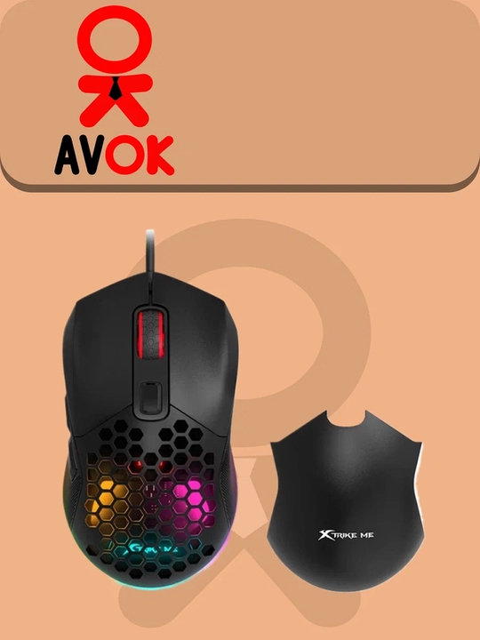 Simli o‘yin sichqonchasi GM-316, 7200 DPI, 6 tugma, RGB 13 rejim, USB 2.0, qora