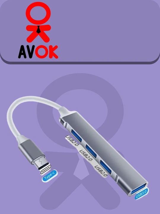 Док-станция Jinghua N636, Type-C, 4 порта USB (3×USB 2.0 + 1×USB 3.0), зарядка и передача