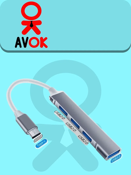 Док-станция Jinghua N636, Type-C, 4 порта USB (3×USB 2.0 + 1×USB 3.0), зарядка и передача