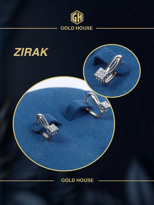 Gold House oltin to‘plami: toshli uzuk va ziraklar, oltindan yasalgan