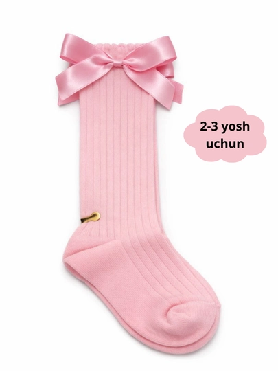 Детские гольфы с бантиком, для весеннего образа, для девочек 2-3 лет