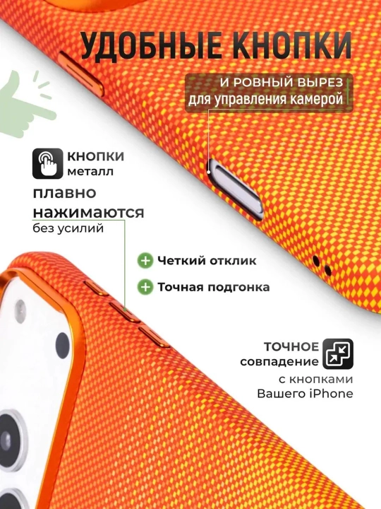 IPhone uchun karbon dizaynli MagSafe himoya g‘ilofi 13 Pro – 18 Pro Max