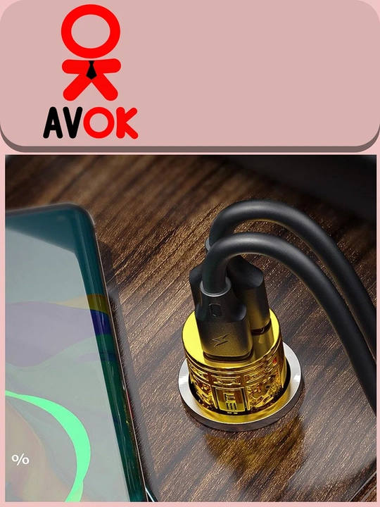 Wekome WP-C37 USB + Type-C avtomobil quvvatlagichi, 20 Vt, oltin