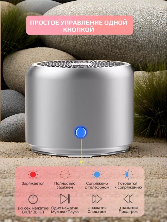Mini Bluetooth kolonka – sifatli ovoz, uzoq muddat ishlash, namlikka chidamli