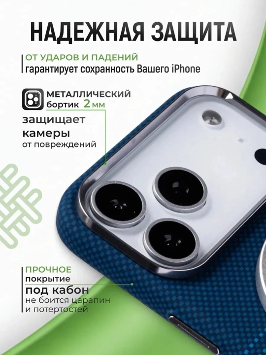 IPhone uchun karbon dizaynli MagSafe himoya g‘ilofi 13 Pro – 18 Pro Max