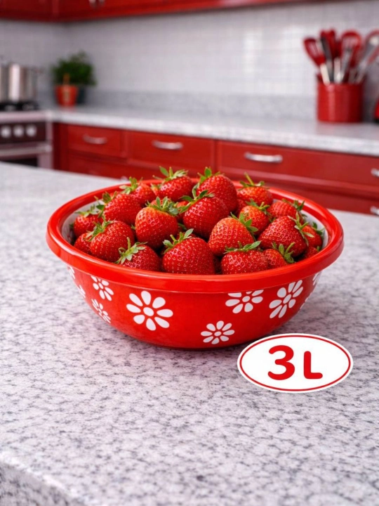 Пластмассовая миска «Ромашка» — 3 л, 5 л, 8 л, 12 л - 