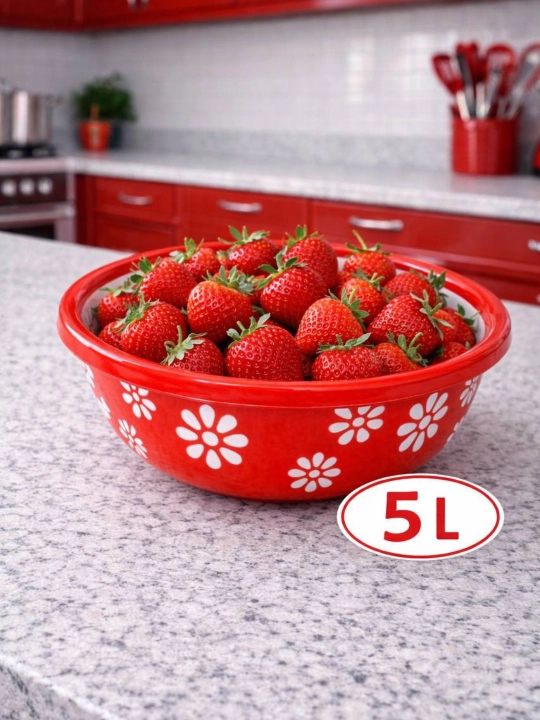 Пластмассовая миска «Ромашка» — 3 л, 5 л, 8 л, 12 л