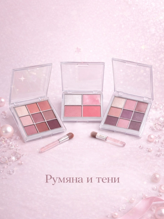 Aisha kosmetika sovg‘a to‘plami 5 in 1, ten, pomada, tush, tonal, rumyana