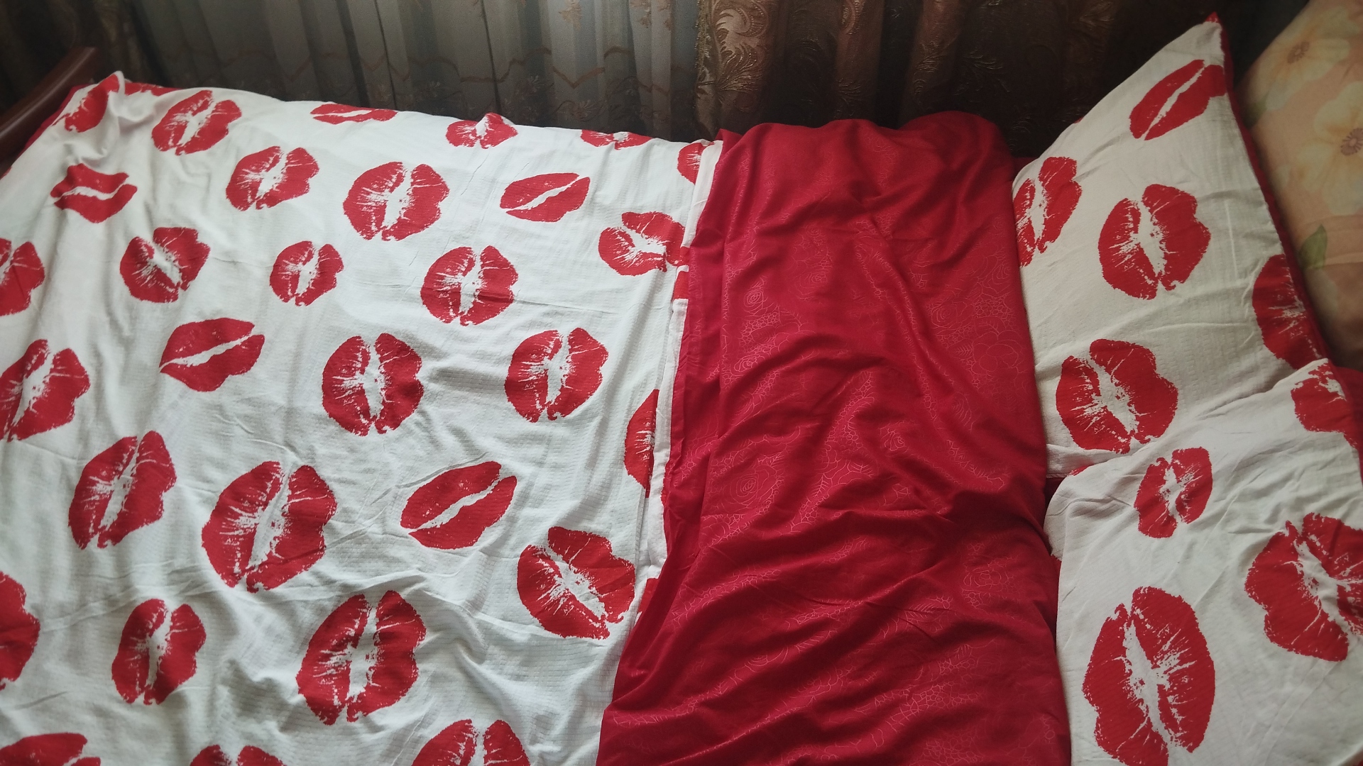 Ikki kishilik choyshab to'plami, Dantela, Jatka, Muslin mato, 100% paxta, gippoallergenniy