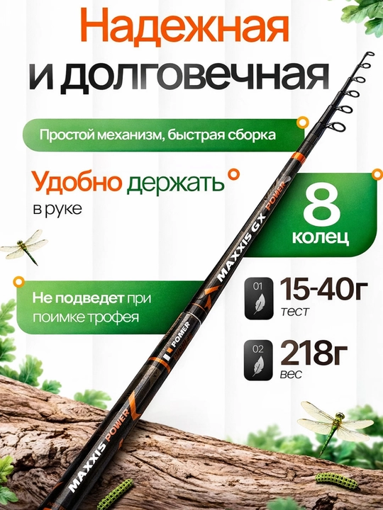 Удочка для рыбалки, телескопическая
