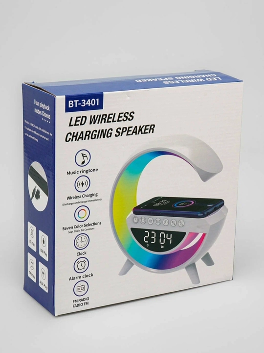 Ночник-колонка BT3401, беспроводная Bluetooth-колонка, LED, FM-радио, картой памяти, AUX - 
