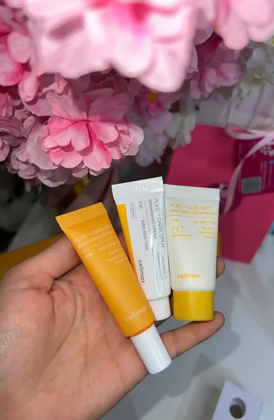 Celimax набор миниатюр для лица: Noni, Dual Barrier, Dark Spot — тонер, крем, сыворотка