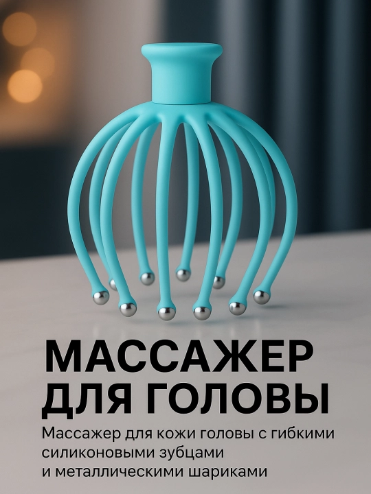 Антистресс массажёр для головы Murashka – массажёр кожи головы