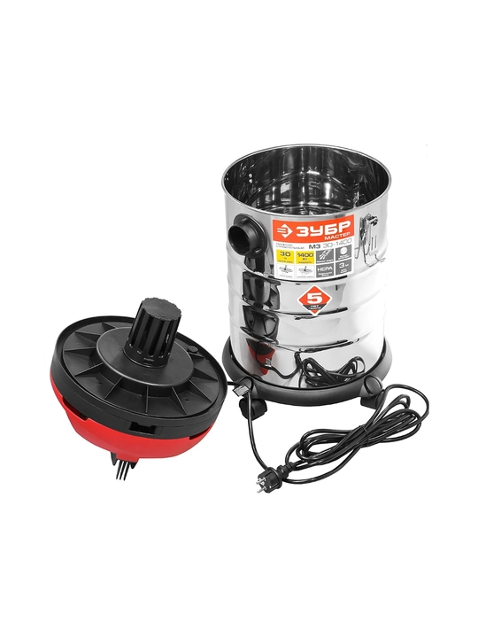 Professional changyutgich ZUBR PU-30-1400 М3, 1400 Vt, sig'imi 30 litr