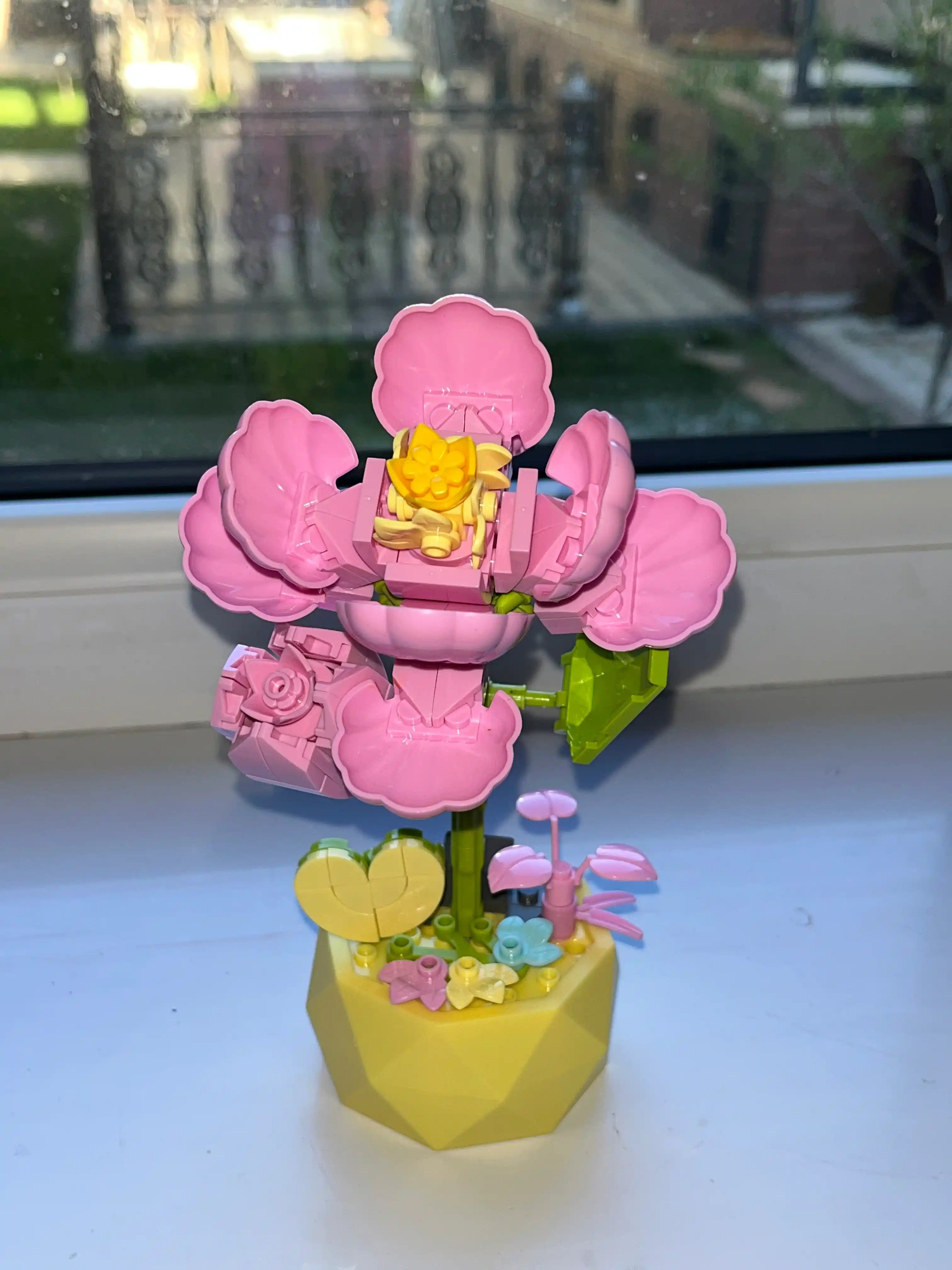 Конструктор 3D цветы. Набор для сборки цветов из конструктора, cовместим с Lego