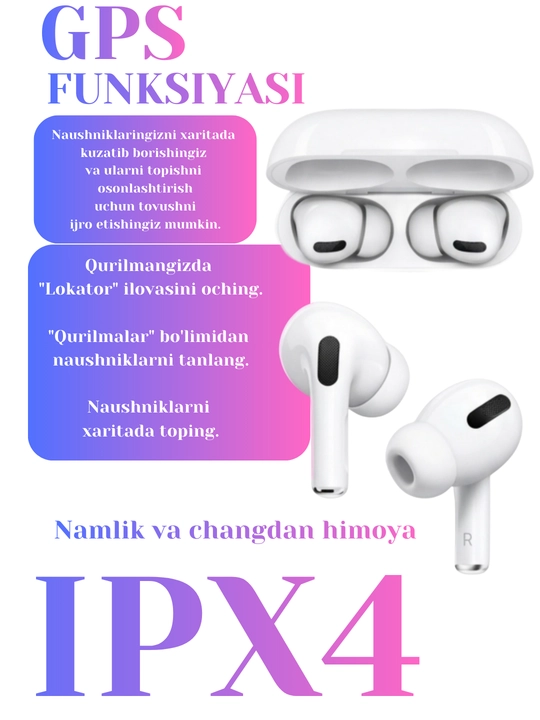 Android va iPhone uchun PODS Pro2 simsiz quloqchinlari