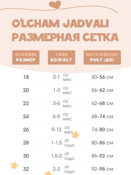 Комплект детской одежды из 6 предметов, хлопок, 0–9 месяцев