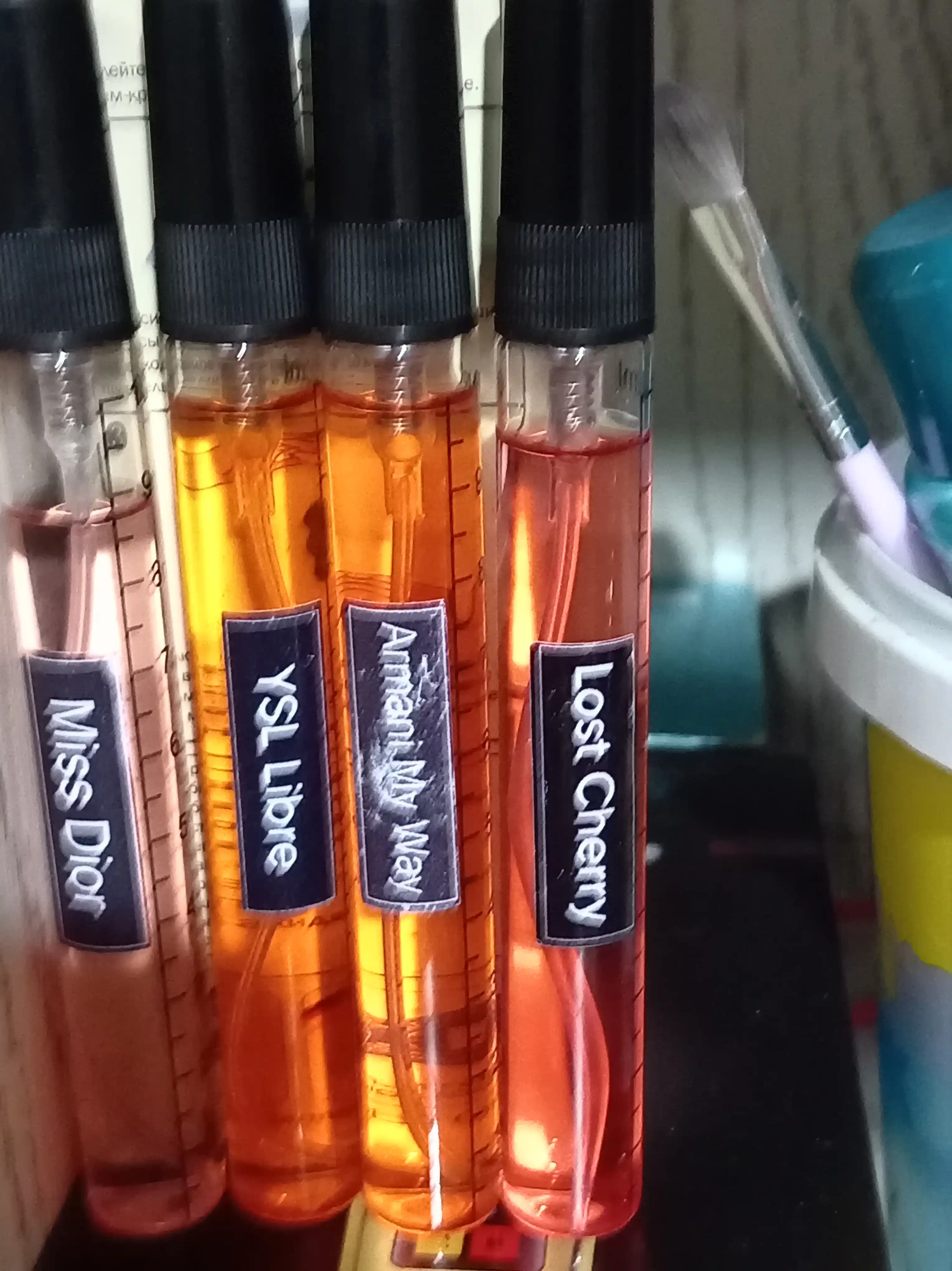 Ayollar uchun parfyum to‘plami 4 xil hid: Lost Cherry, My Way, Miss Dior, Libre