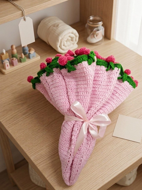 Pled guldasta, so`limaydigan buket, qo`l mehnati, sovg`a uchun, hayitlik