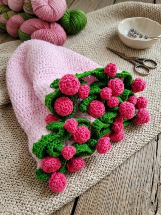 Pled guldasta, so`limaydigan buket, qo`l mehnati, sovg`a uchun, hayitlik