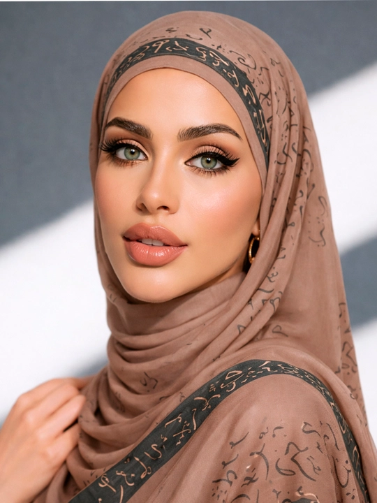 Misr ro'mol ayollar uchun, krep-shifon ro'mol 120 x 120 - 