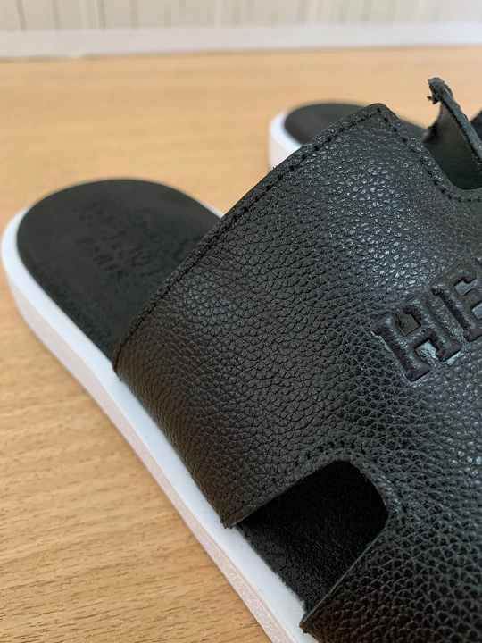 HERMES uslubidagi erkaklar charm shippaklari, shippaklar