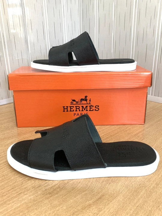 HERMES uslubidagi erkaklar charm shippaklari, shippaklar