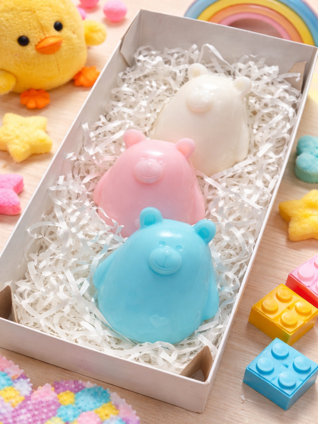 Ayiqcha bolalar sovuni, 3 ta to‘plam
