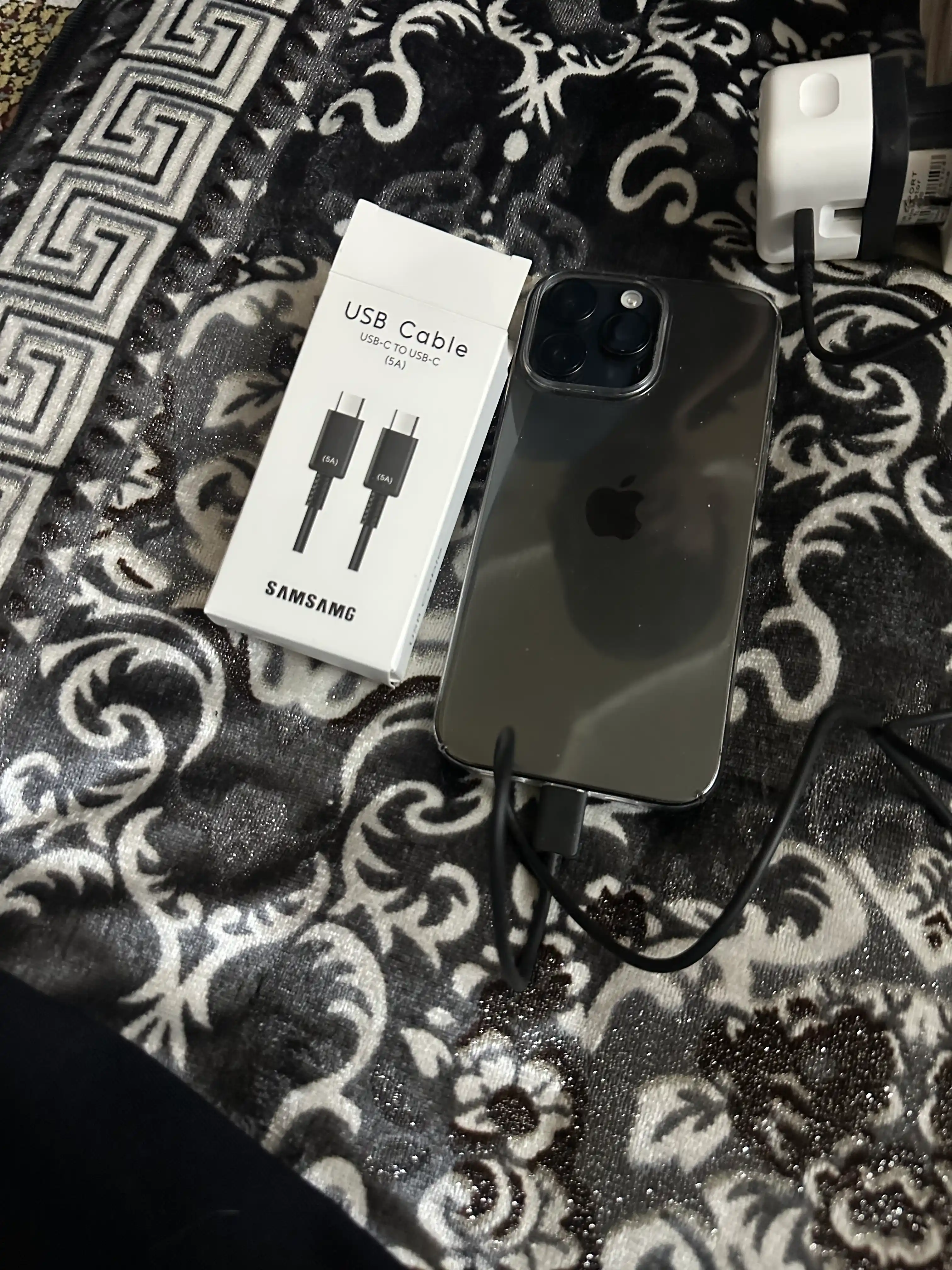 Кабель USB Type-C – Type-C 120W быстрая зарядка, 1 м, для смартфона и ноутбука